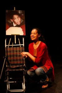 Jaye Griffiths on stage in New York City at the Brits Off Broadway festival, 59E59 Theatres